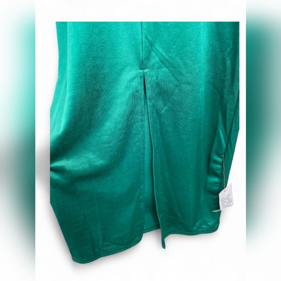 Asos Emerald Green Spaghetti Strap Satiny Corset Evening Dress, Women Size 6 - Picture 6 of 9